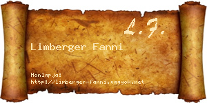 Limberger Fanni névjegykártya